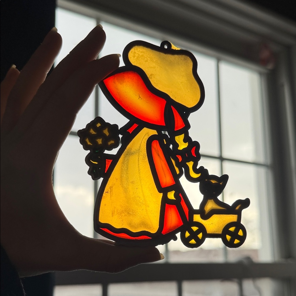 Vintage Stained Glass Suncatcher